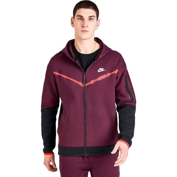 Nike Men's Sportswear Tech Fleece Set (Pants & Hoodie) XXL DarkBeetroot CU4489 - Picture 1 of 13